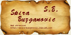 Spira Buzganović vizit kartica